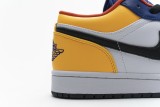 Air Jordan 1 Low Blue Yellow Orange  553558-123