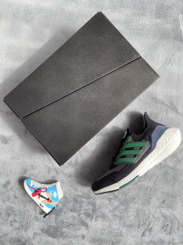 adidas Ultra Boost 2021 Black and Sub Green  7.0   FZ1923
