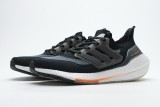 adidas Ultra Boost 2021 Black Grey Orange 7.0 FY0389