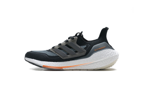 adidas Ultra Boost 2021 Black Grey Orange 7.0 FY0389