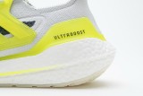 adidas Ultra Boost 2021 White Grey Yellow 7.0 FY1214