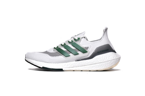 adidas Ultra Boost 2021 White and Sub Green  7.0   FZ2326