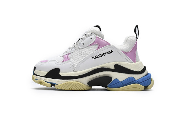 Ba***ci*ga Triple S Blue Pink  524039 W09ON 8866