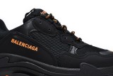 Ba***ci*ga Triple S Black Orange  536737 W2FA1 9188