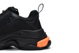 Ba***ci*ga Triple S Black Orange  536737 W2FA1 9188