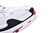 Ba***ci*ga Triple S Letter White Rose Red   524039 W2FA4 9155