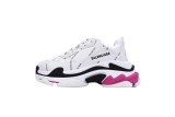 Ba***ci*ga Triple S Letter White Rose Red   524039 W2FA4 9155