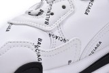 Ba***ci*ga Triple S Letter White Rose Red   524039 W2FA4 9155