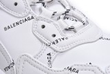 Ba***ci*ga Triple S Letter White Rose Red   524039 W2FA4 9155