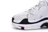 Ba***ci*ga Triple S Letter White Rose Red   524039 W2FA4 9155