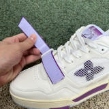 21 new LV TRAINER men's high-top sneakers White purple 1A5QCH