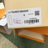 21 new LV TRAINER men's high-top sneakers White purple 1A5QCH