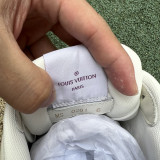 21 new LV TRAINER men's high-top sneakers White purple 1A5QCH