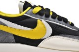 Sacai x Nike LDWaffle Black and Bright Citron  DJ4877-001