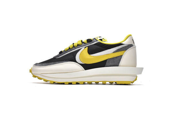 Sacai x Nike LDWaffle Black and Bright Citron  DJ4877-001