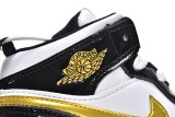 KID shoes Air Jordan 1 Mid PS Black Gold   BQ6932-007