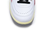 Off White x Air Jordan 2 Retro Low SP White and Varsity Red DJ4375-106