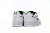 A Bathing Ape Bape Sta Low White Green edge 1J30-191-017