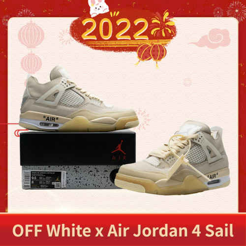 OFF White x Air Jordan 4 Sail  CV9388-100