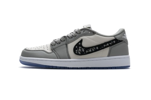 Dior x Air Jordan 1 Low Wolf Grey  CN8608-002