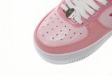 A Bathing Ape Bape Sta Low Pink Paint Leather 1H2-019-1046