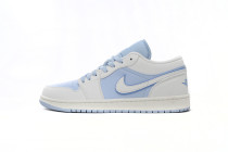 Air Jordan 1 Low Light Blue And White  DV1299-104