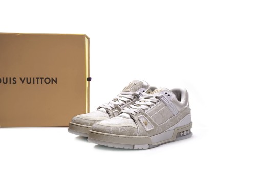 MS0241 Louis Vuitton Trainer White Denim
