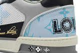 LO**S VU**TON LV Trainer Blue Grey Black  1AC510