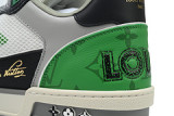 LO**S VU**TON LV Trainer Monogram strap Black White Green 1AC50F