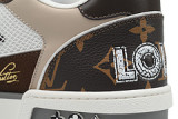 LO**S VU**TON LV Trainer Brown Beige White 1AC51J