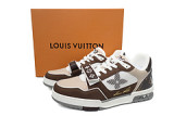 LO**S VU**TON LV Trainer Brown Beige White 1AC51J