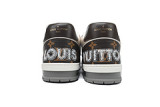 LO**S VU**TON LV Trainer Brown Beige White 1AC51J