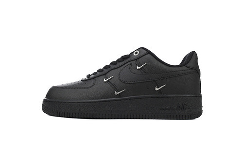 Nike Air Force 1 Low Black Silver Mini Swoosh HQ1180-001