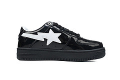 A Bathing Ape Bape Sta #2 Black Patent  1K30-191-302-BLK/1K30-291-302-BLK/001FWK301302M_BLK