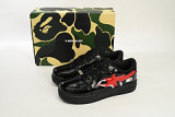 A Bathing Ape Bape Sta Low Shark Black 1H30-191-012-BLK