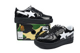 A Bathing Ape Bape Sta #2 Black Patent  1K30-191-302-BLK/1K30-291-302-BLK/001FWK301302M_BLK