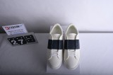 Valentino Open first layer cowhide low-top striped fashion sneakers men's white blue UY2S0830BLUM15