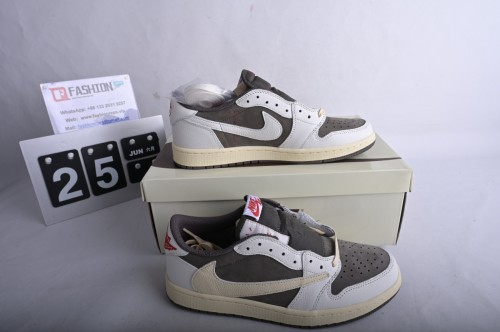 Travis Scott x Air Jordan  1 Low White BrownBarb DM7866-162