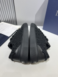 Di*r  B33 Sneaker Black Smooth Calfskin Oblique Raised Embroidery 3SN303ZYQ_H900