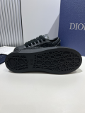 Di*r  B33 Sneaker Black Smooth Calfskin Oblique Raised Embroidery 3SN303ZYQ_H900