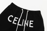 CELINE Celine SS22 Colorblock Letter Logo Print Lace-Up Shorts Men's 2Z156670Q-01OB