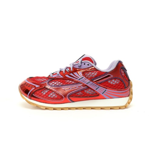 Bottega Veneta Orbit Lace-up Low Sneakers Metal Red Wisteria 755915v2x405851