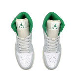 Air Jordan 1 Mid White Pure Platinum Pine Green DQ8423-142