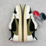 Travis Scott x Air jordan 1 Low OG Olive DZ4137-106