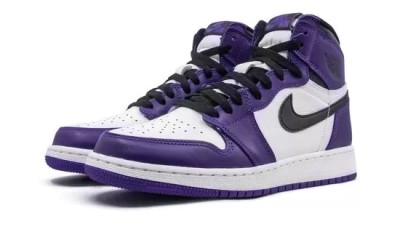 Jordan 1 Retro High Court Purple White (GS)    575441-500