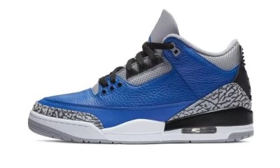 Jordan 3 Retro Varsity Royal Cement    CT8532-400