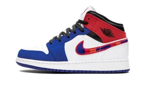 Jordan 1 Mid Multi-Color Swoosh  852542-146