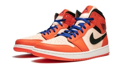 Jordan 1 Mid Team Orange Black      852542-800