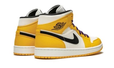 Jordan 1 Mid SE Lakers    852542-700