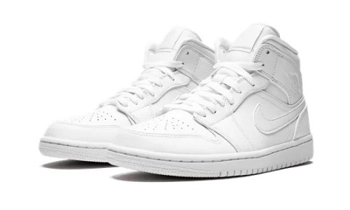 Jordan 1 Mid Triple White (2019)  554724-129